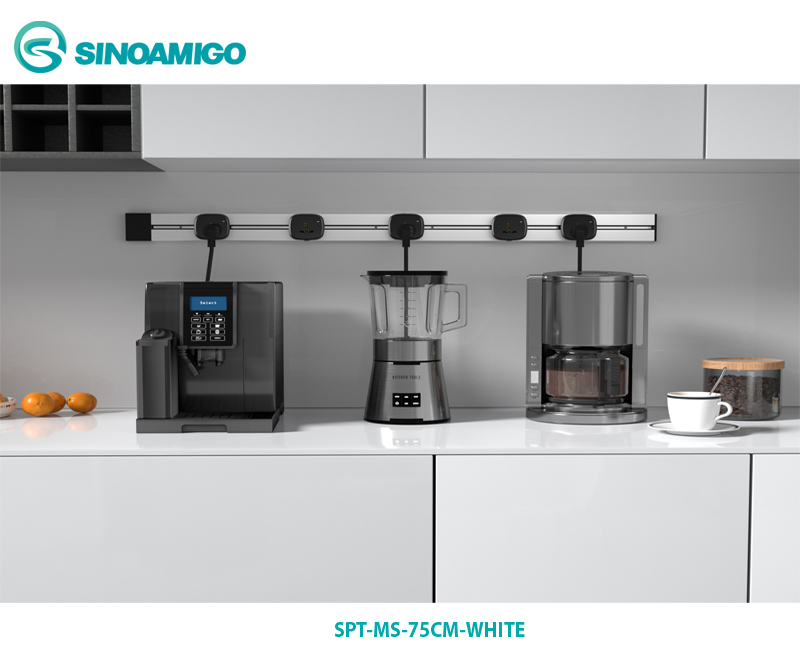 Thanh Ray Ổ Điện Âm Bàn/Tường SPT-MB-60 Dài 60cm Màu Đen